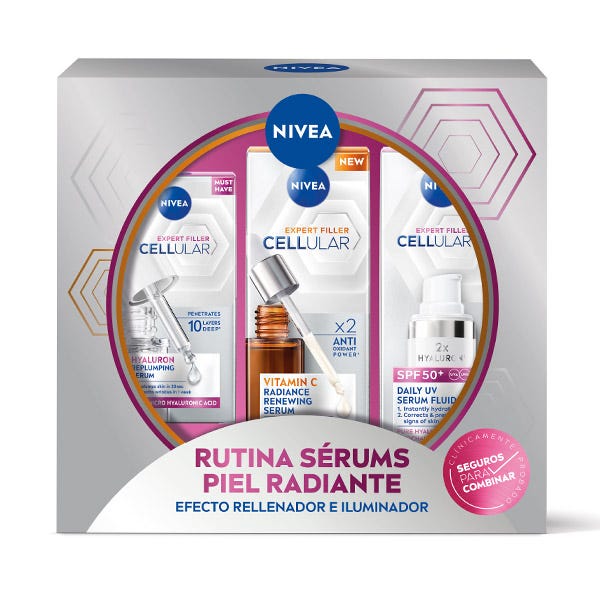 Уход за кожей лица: сыворотка для сияния кожи: набор для наполнения и осветления кожи NIVEA
Уход за кожей лица: сыворотка для сияния кожи: набор для наполнения и осветления кожи NIVEA