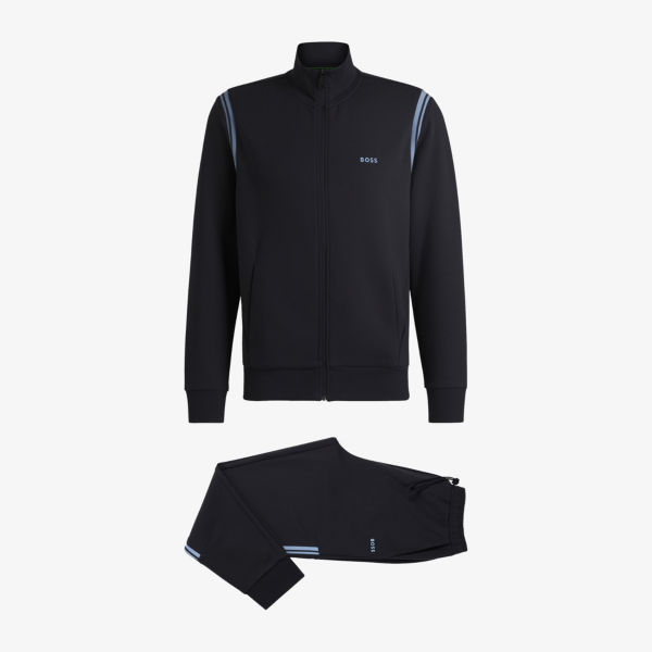 Свитшот Boss с высоким воротником и логотипом из эластичного хлопка, синий
Свитшот Boss с высоким воротником и логотипом из эластичного хлопка, синий