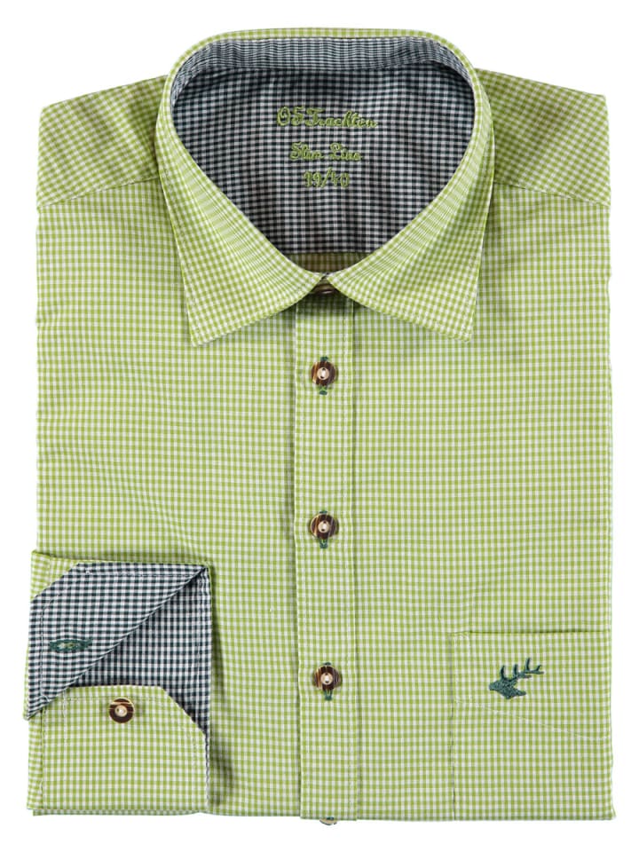 Традиционная рубашка вакоду ярко-зеленого цвета OS-Trachten
Традиционная рубашка вакоду ярко-зеленого цвета OS-Trachten