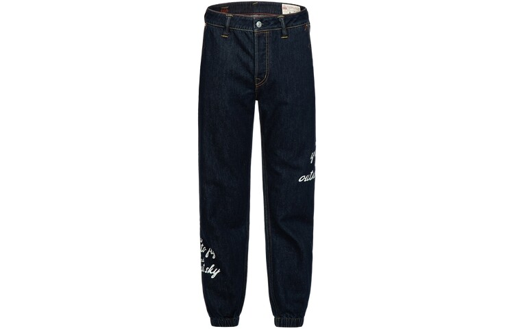 Трикотажные спортивные штаны мужские джинсовые синие Evisu, синий
Трикотажные спортивные штаны мужские джинсовые синие Evisu, синий