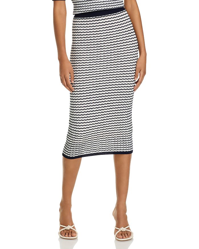 Волнистая полосатая юбка миди Essentiel Antwerp, синий
Волнистая полосатая юбка миди Essentiel Antwerp, синий