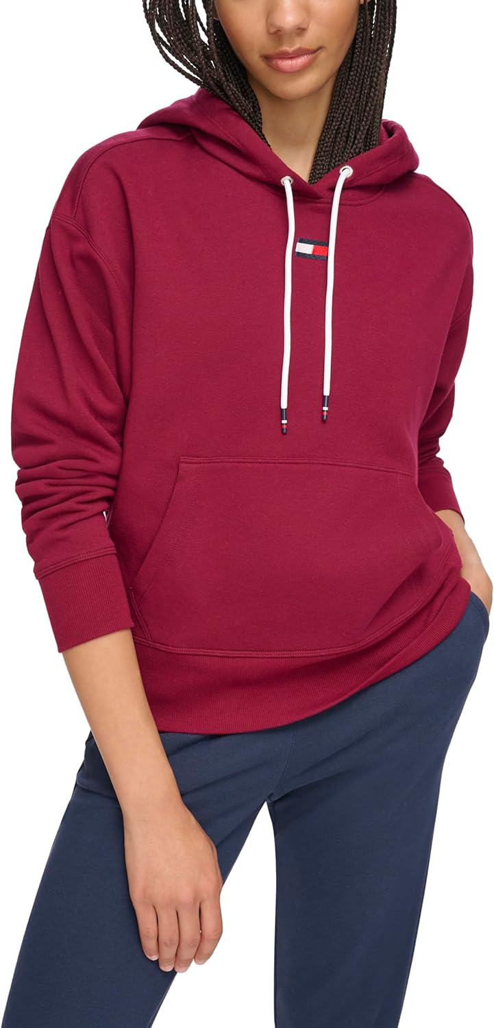 Женская толстовка с капюшоном Tommy Hilfiger с маленьким логотипом и флагом, завязками на шнурке и карманом, Beet Red
Женская толстовка с капюшоном Tommy Hilfiger с маленьким логотипом и флагом, завязками на шнурке и карманом, Beet Red