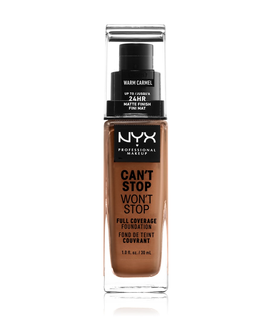 Жидкая основа NYX Professional Makeup Can't Stop Won't Stop 24-Hour Foundation, Nr. 15.7 - Warm Caramel, 30 ml
Жидкая основа NYX Professional Makeup Can't Stop Won't Stop 24-Hour Foundation, Nr. 15.7 - Warm Caramel, 30 ml