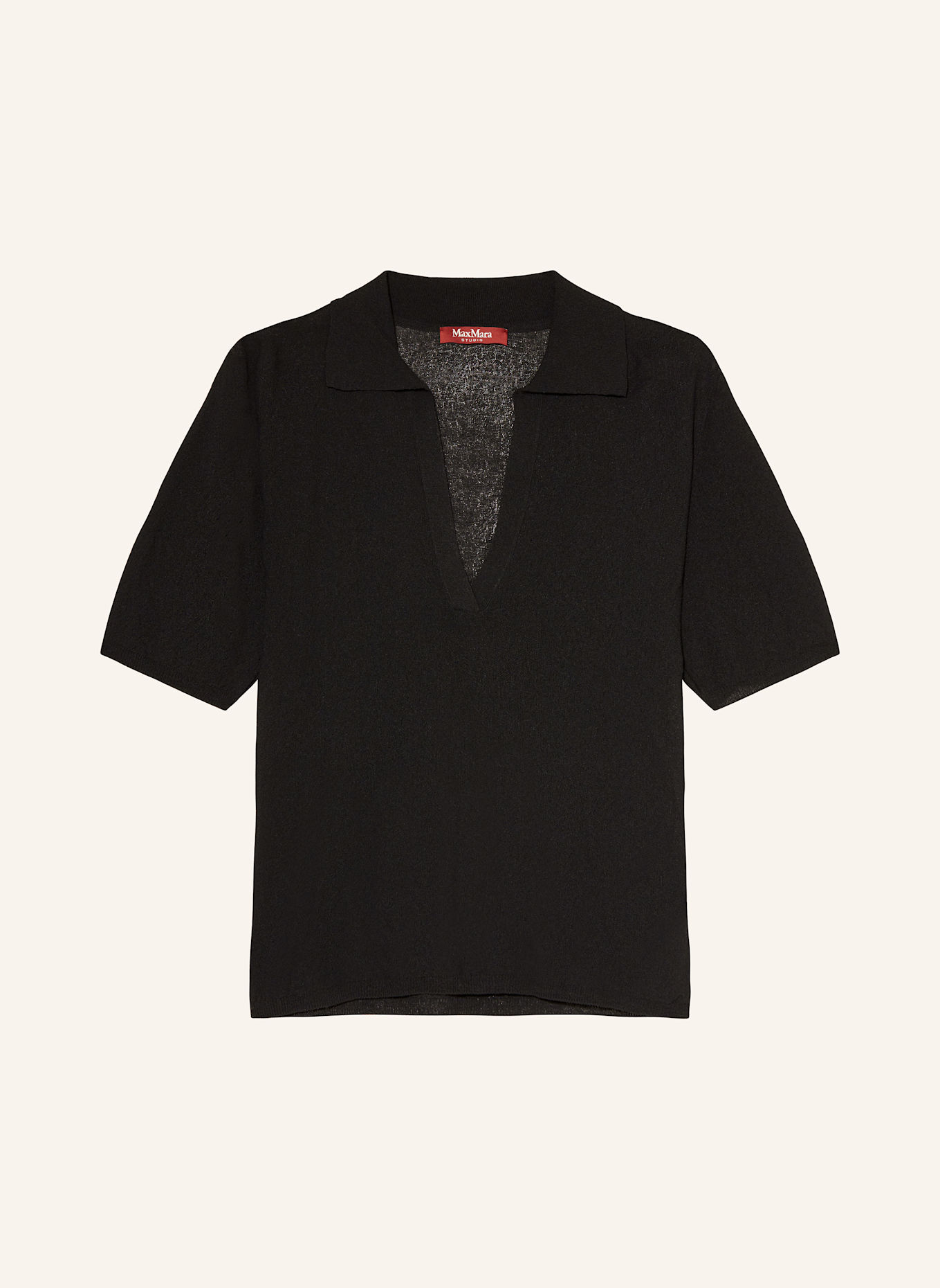 Вязаная рубашка поло casarsa Max Mara Studio, черный 
Вязаная рубашка поло casarsa Max Mara Studio, черный