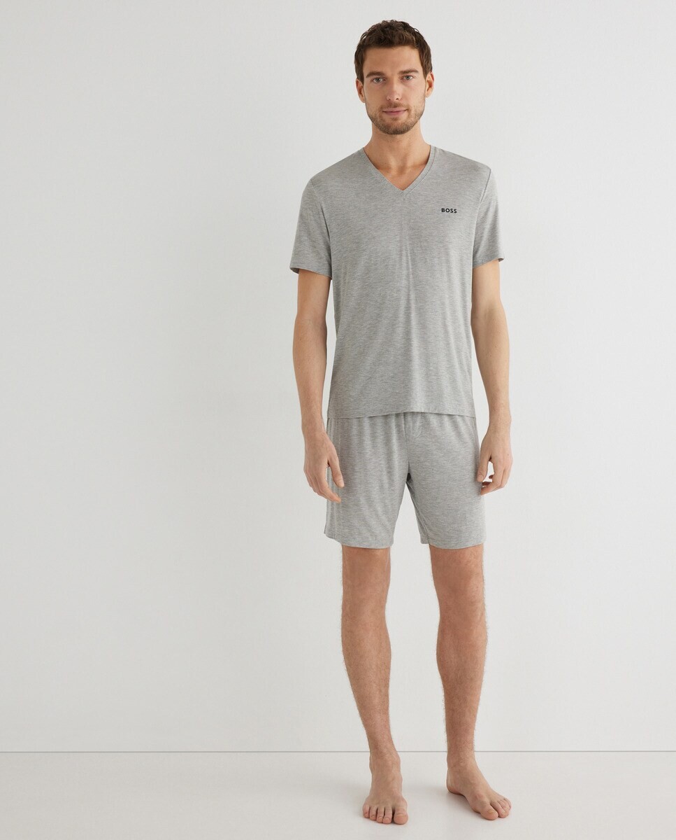 Короткие мужские пижамные штаны светло-серого цвета из микромодала Boss, светло-серый
Короткие мужские пижамные штаны светло-серого цвета из микромодала Boss, светло-серый