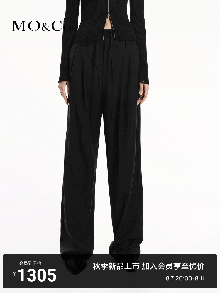 Прямые брюки Moco из овечьей шерсти, черный
Прямые брюки Moco из овечьей шерсти, черный