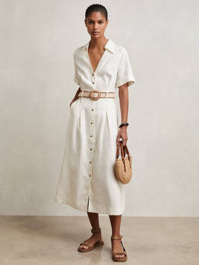 Petite Anita Belter платье-рубашка из чистого льна Reiss, Ivory
Petite Anita Belter платье-рубашка из чистого льна Reiss, Ivory