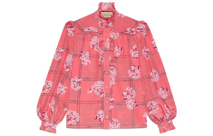 Рубашка женская Gucci с пышными рукавами, розовый
Рубашка женская Gucci с пышными рукавами, розовый