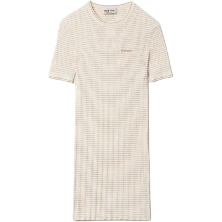 Платье с короткими рукавами женское бежевое Miu Miu
Платье с короткими рукавами женское бежевое Miu Miu