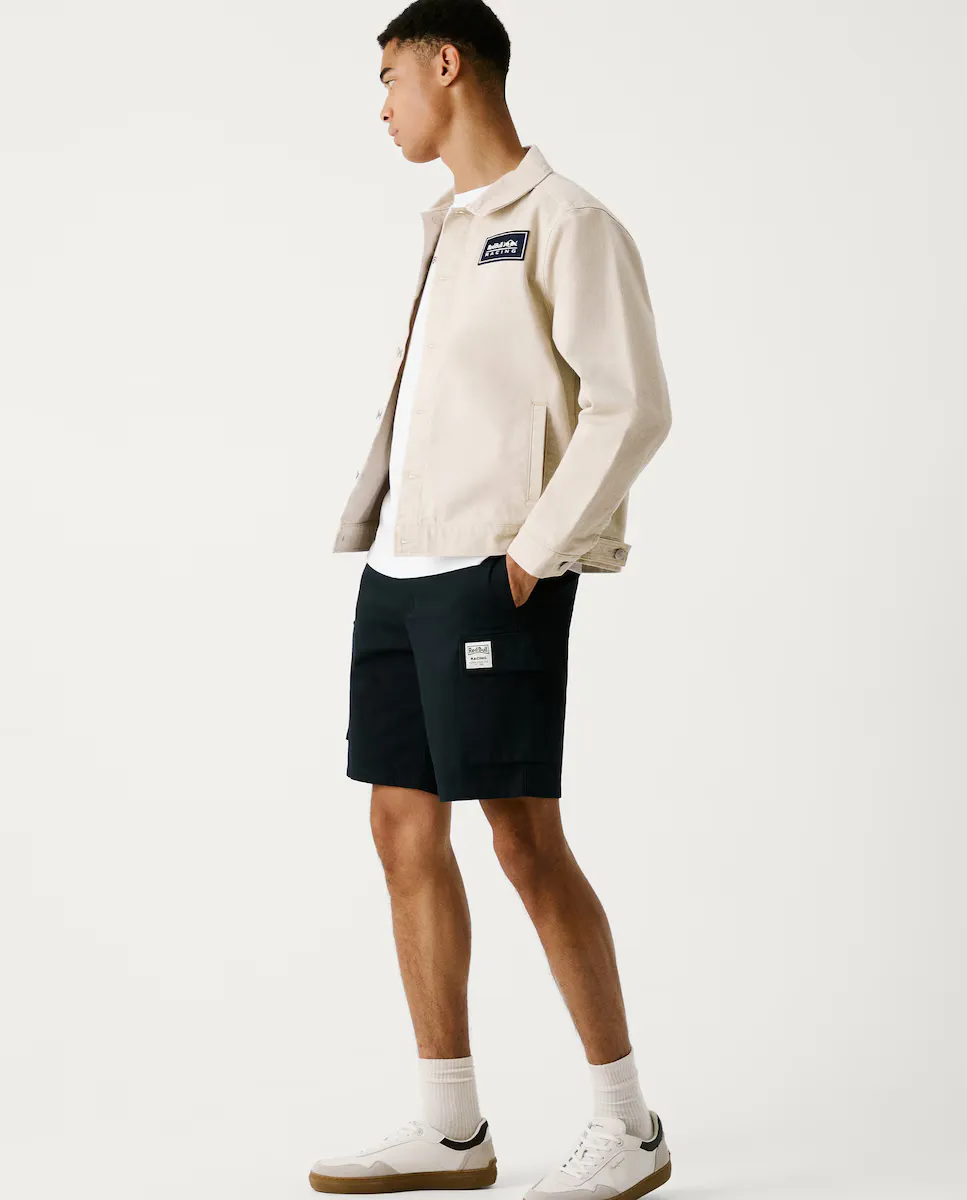 Простые мужские шорты-карго из саржевого полотна Pepe Jeans, темно-синий
Простые мужские шорты-карго из саржевого полотна Pepe Jeans, темно-синий