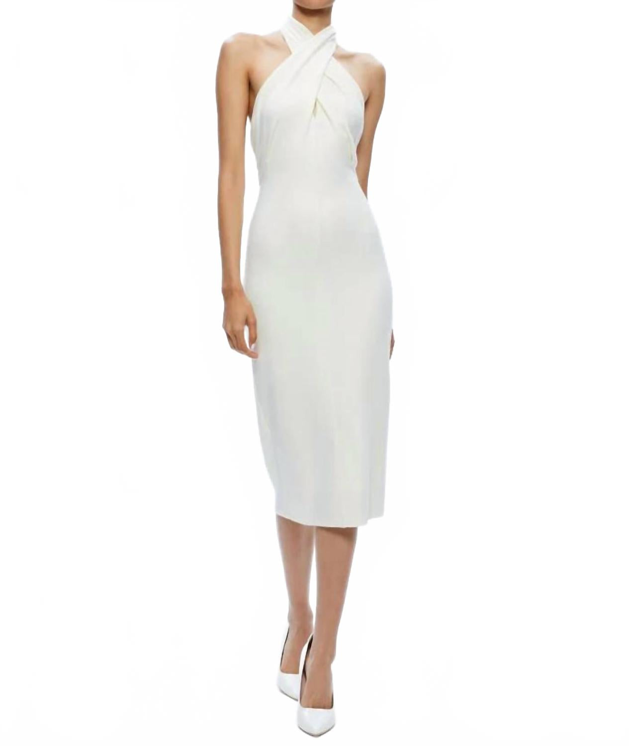 Суэллен Платье миди с запахом и топом на шее в экрю Alice + olivia, Ecru
Суэллен Платье миди с запахом и топом на шее в экрю Alice + olivia, Ecru