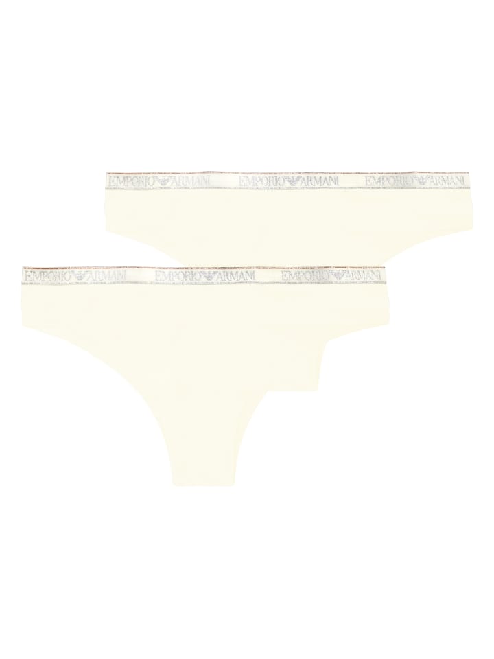 Emporio Armani Комплект из 2 бразильских трусов кремового цвета
Emporio Armani Комплект из 2 бразильских трусов кремового цвета