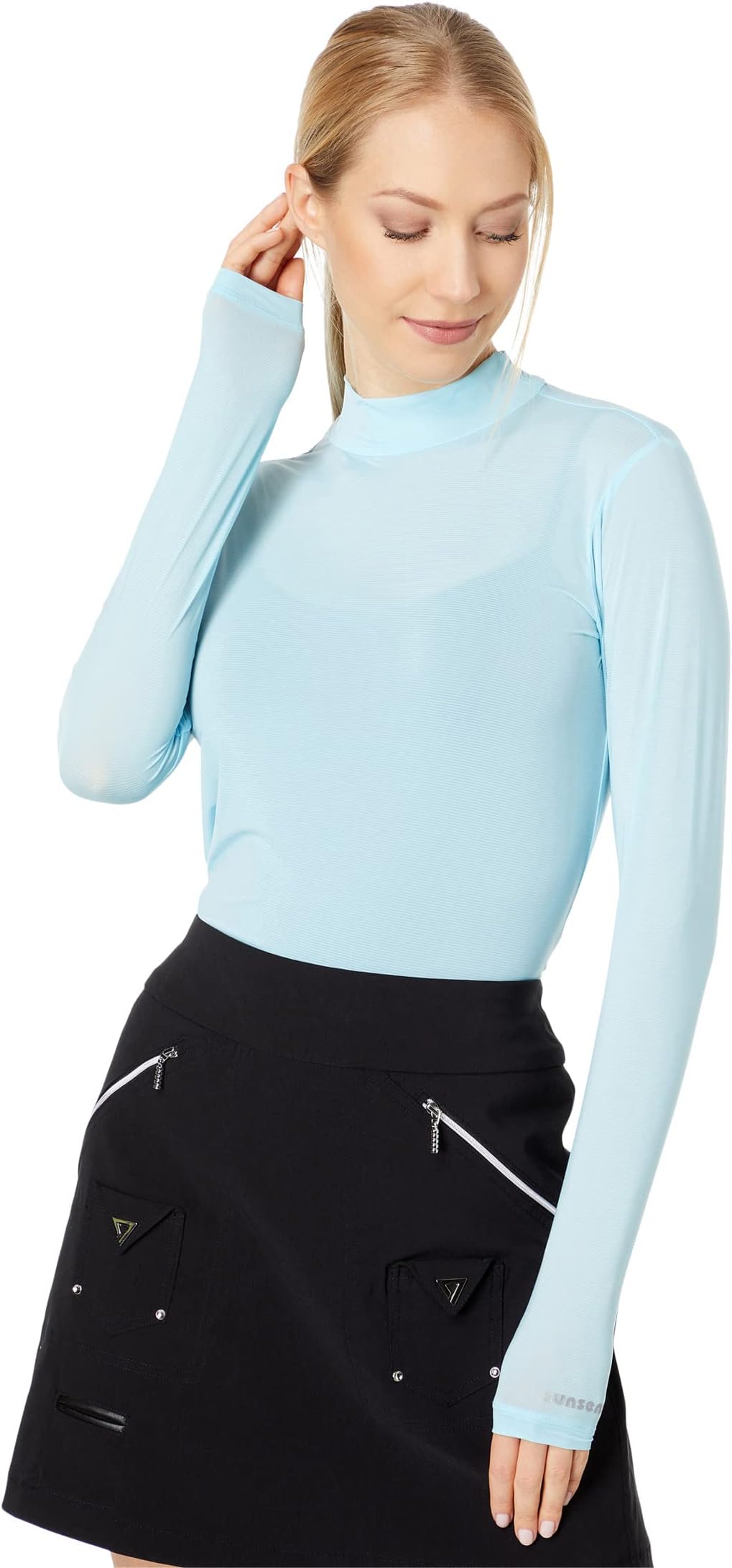 Рубашка Jamie Sadock Sunsense Mandarin Collar Layering Shirt, цвет Oasis 
Рубашка Jamie Sadock Sunsense Mandarin Collar Layering Shirt, цвет Oasis