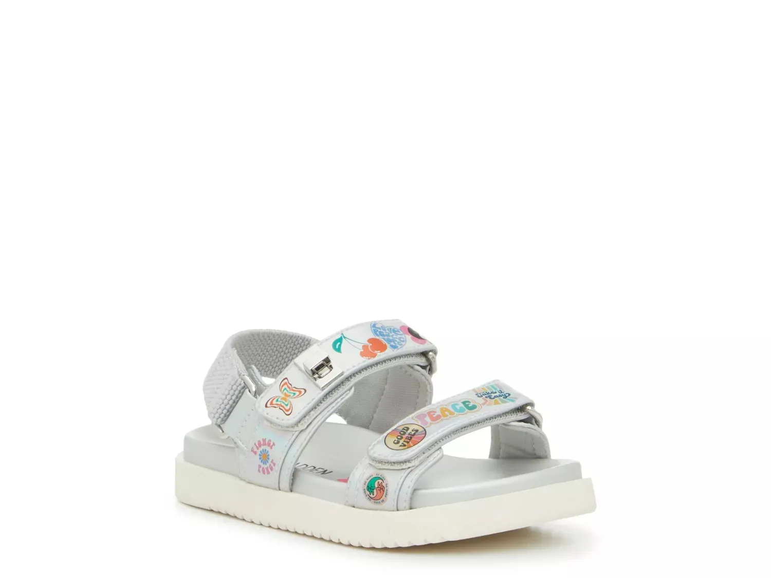 Сандалии Steve Madden Mona - детские, серебристые/многоцветные
Сандалии Steve Madden Mona - детские, серебристые/многоцветные