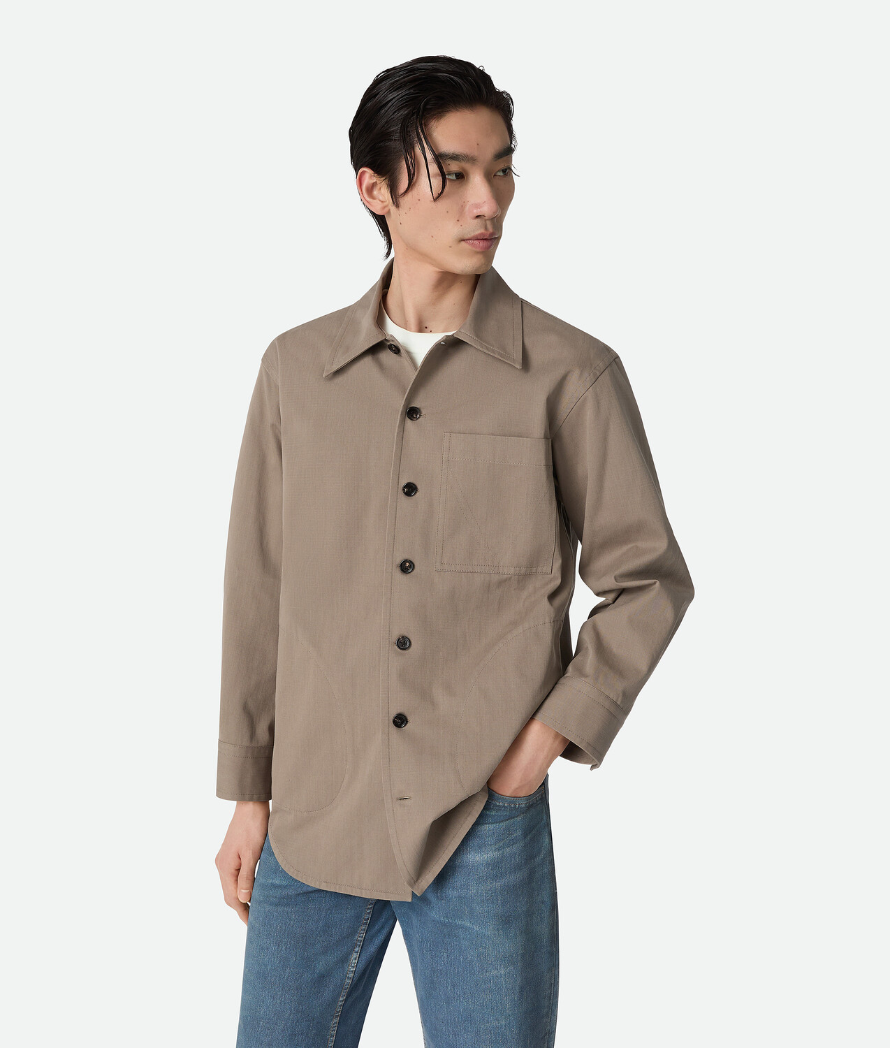 Cotton twill overshirt BOTTEGA VENETA, серая тюлень
Cotton twill overshirt BOTTEGA VENETA, серая тюлень