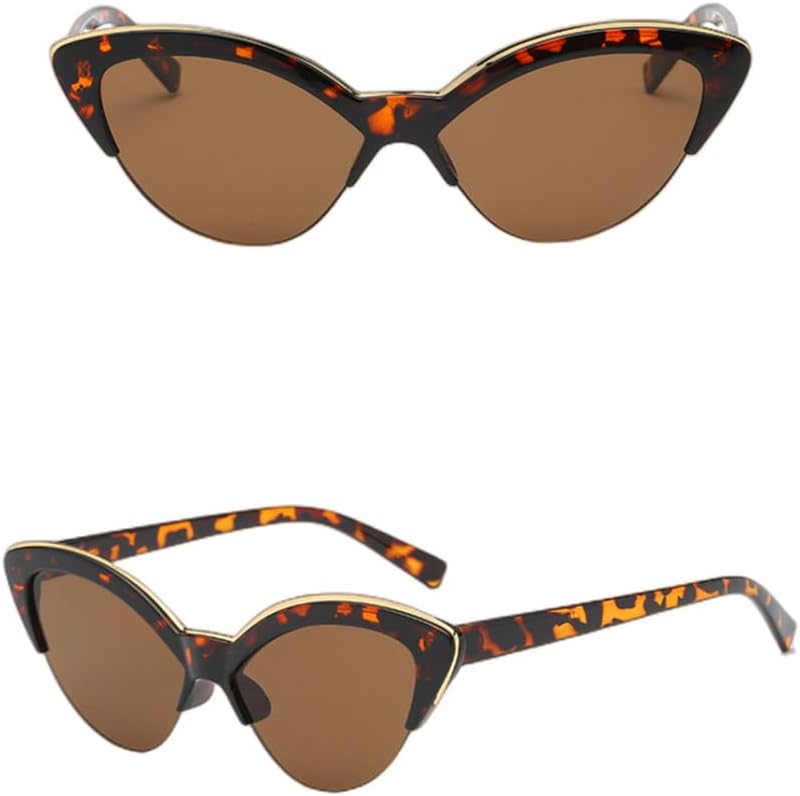 Солнцезащитные очки Vat Eye в винтажном стиле, полуободковая оправа, черные, «кошачий глаз», ретро, женские солнцезащитные очки маленького размера generic, Leopard Tea
Солнцезащитные очки Vat Eye в винтажном стиле, полуободковая оправа, черные, «кошачий глаз», ретро, женские солнцезащитные очки маленького размера generic, Leopard Tea