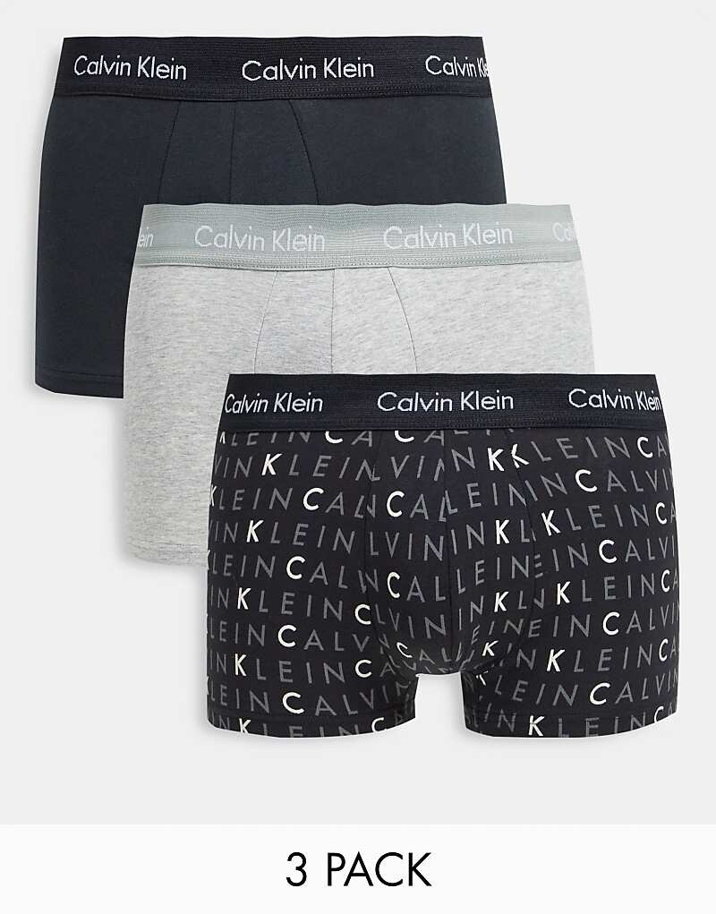 Набор из трех трусов с низкой посадкой и поясом с логотипом Calvin Klein черного и серого цвета
Набор из трех трусов с низкой посадкой и поясом с логотипом Calvin Klein черного и серого цвета