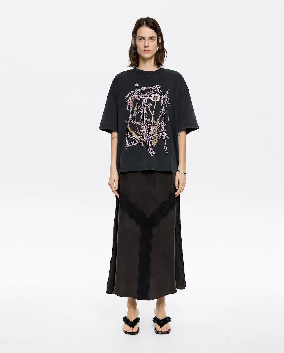 Юбка А-силуэта с кружевом Bimba y Lola, черный
Юбка А-силуэта с кружевом Bimba y Lola, черный