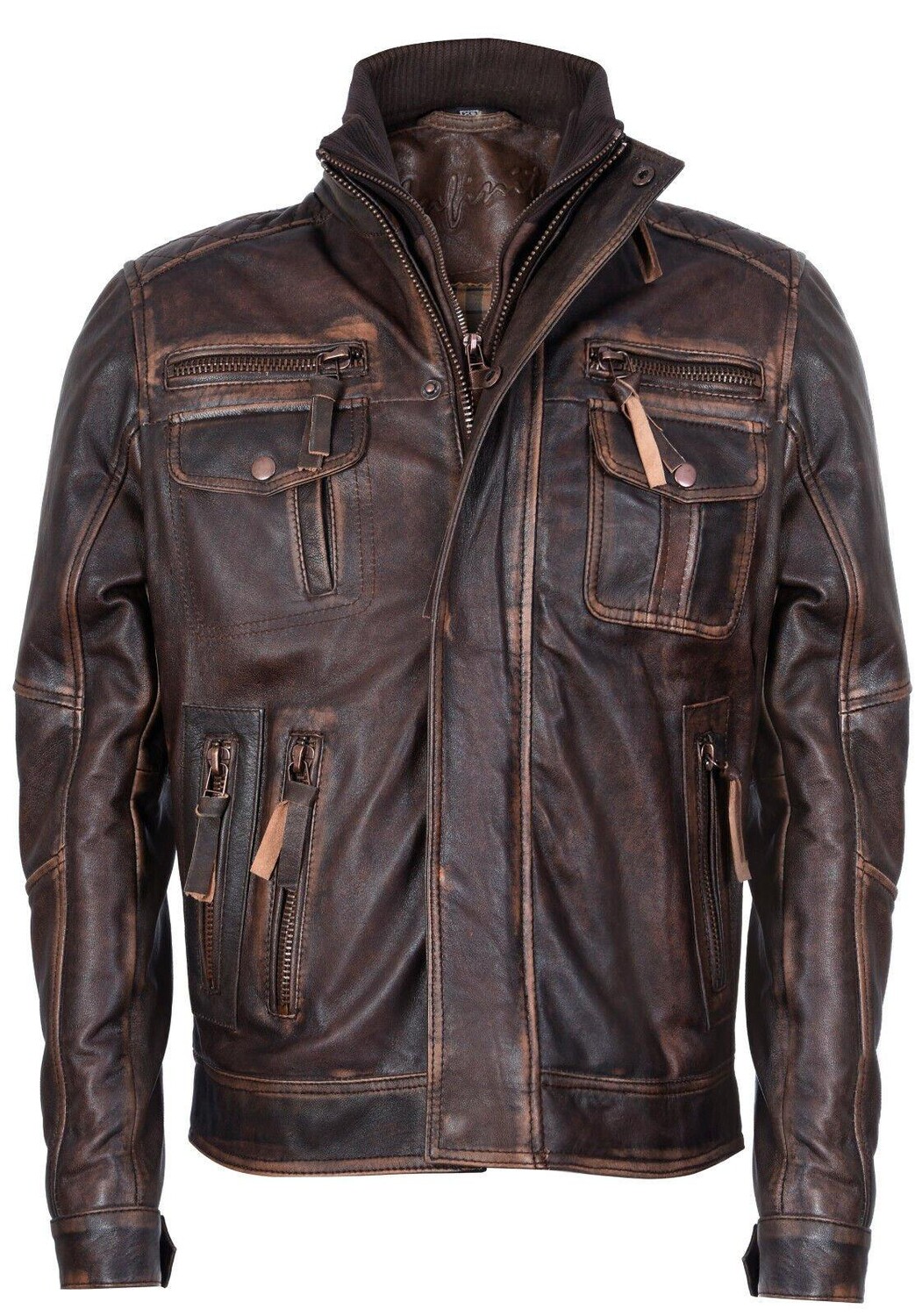 Кожаная байкерская куртка в стиле ретро-Toronto Infinity Leather, коричневый
Кожаная байкерская куртка в стиле ретро-Toronto Infinity Leather, коричневый