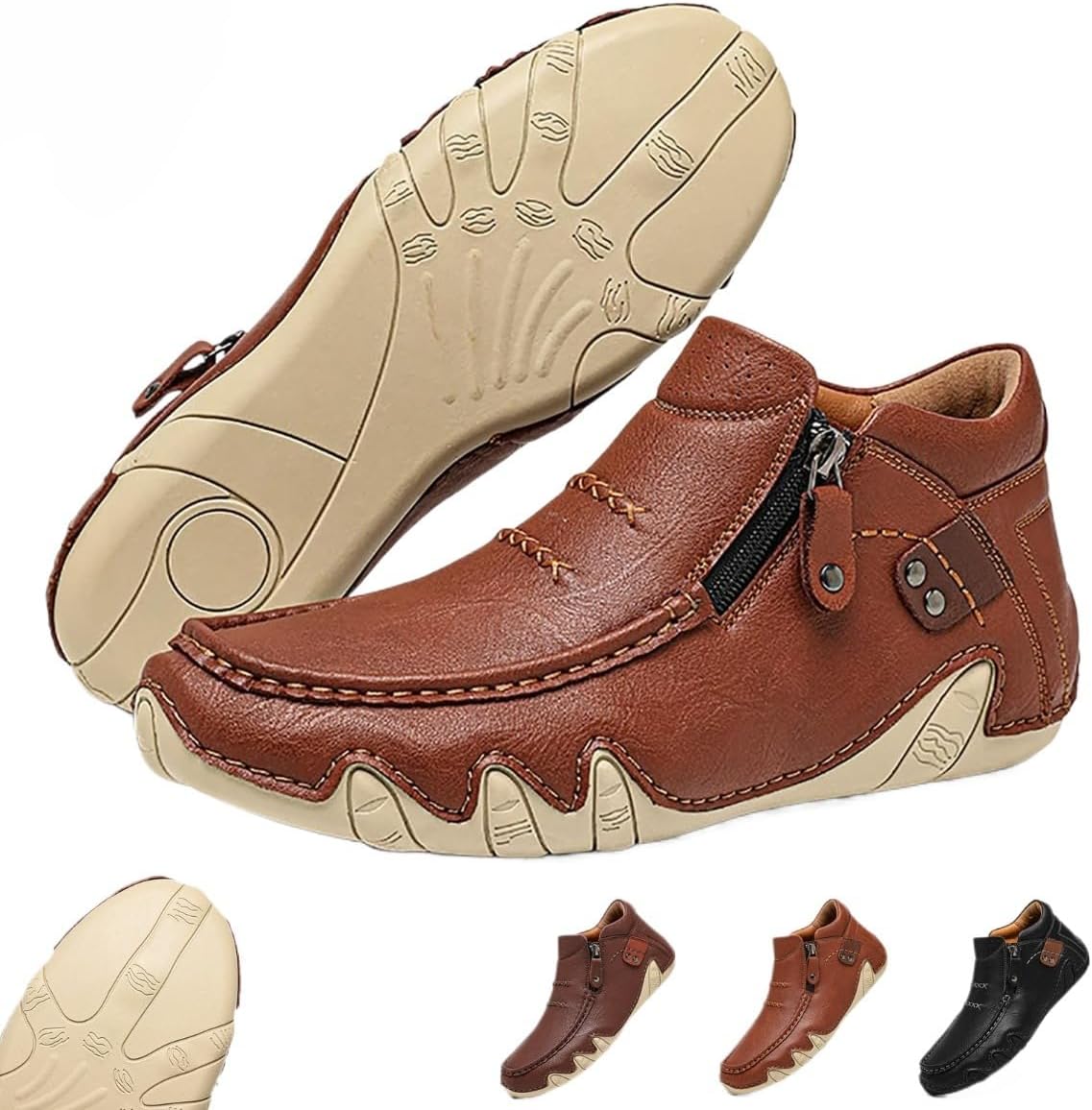 Мужские высокие ботинки GHTRHSB из кожи с ручной прошивкой, удобные, на молнии сбоку, ортопедические, с широкой носочной частью и поддержкой свода, водонепроницаемые, противоскользящие, средние ботинки для вождения, коричневый
Мужские высокие ботинки GHTRHSB из кожи с ручной прошивкой, удобные, на молнии сбоку, ортопедические, с широкой носочной частью и поддержкой свода, водонепроницаемые, противоскользящие, средние ботинки для вождения, коричневый