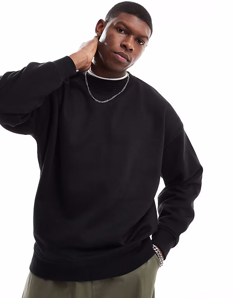 Потертая толстовка с круглым вырезом черного цвета Threadbare
Потертая толстовка с круглым вырезом черного цвета Threadbare