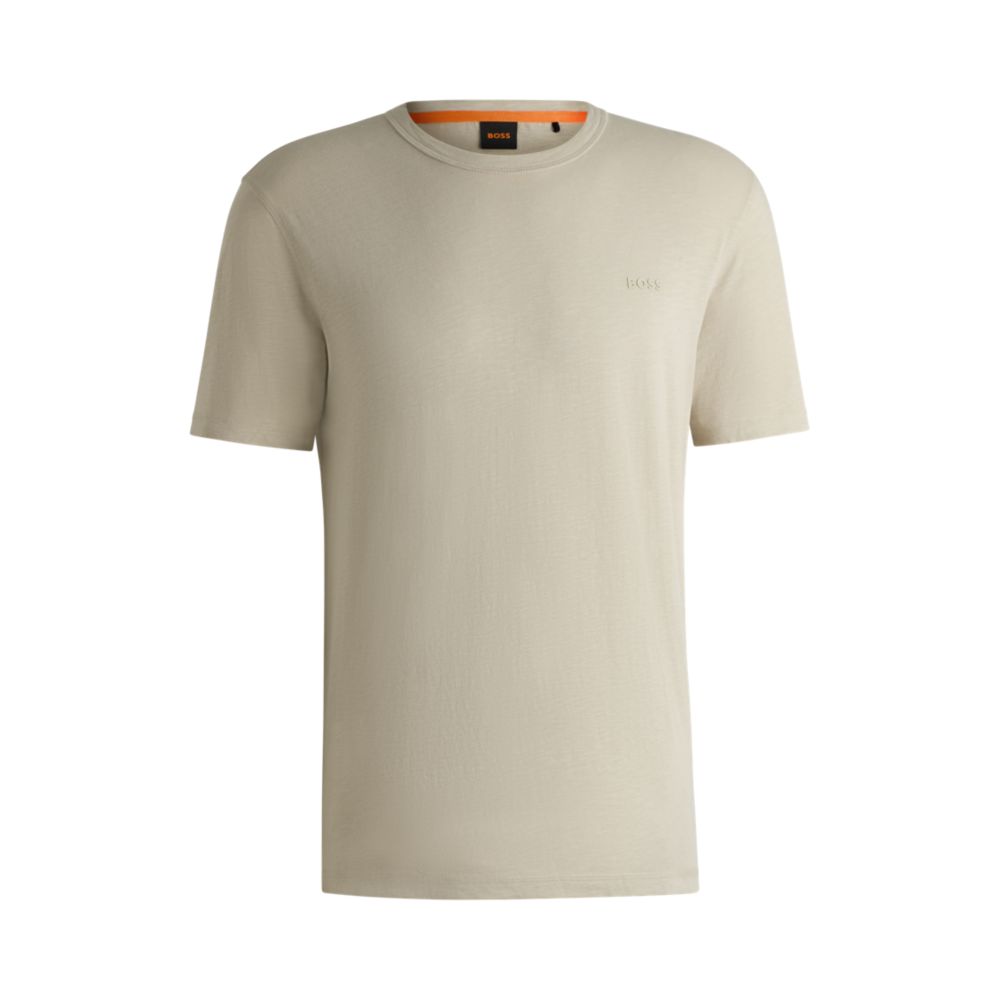 Футболка из тонкого хлопка с логотипом BOSS, светло-бежевый 
Футболка из тонкого хлопка с логотипом BOSS, светло-бежевый