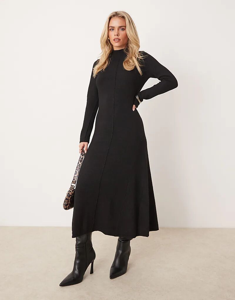 Платье-трапеция с высоким воротом и мидакси Nobody's Child Petite черного цвета Nobody’s Child 
Платье-трапеция с высоким воротом и мидакси Nobody's Child Petite черного цвета Nobody’s Child