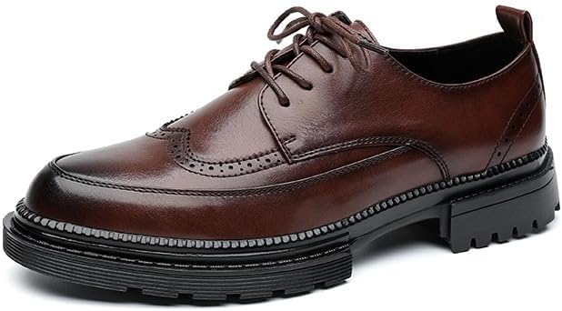 Мужские повседневные классические оксфорды с крыльями, платформенные деловые броги, формальные туфли из искусственной кожи, противоскользящие Generic, коричневый
Мужские повседневные классические оксфорды с крыльями, платформенные деловые броги, формальные туфли из искусственной кожи, противоскользящие Generic, коричневый