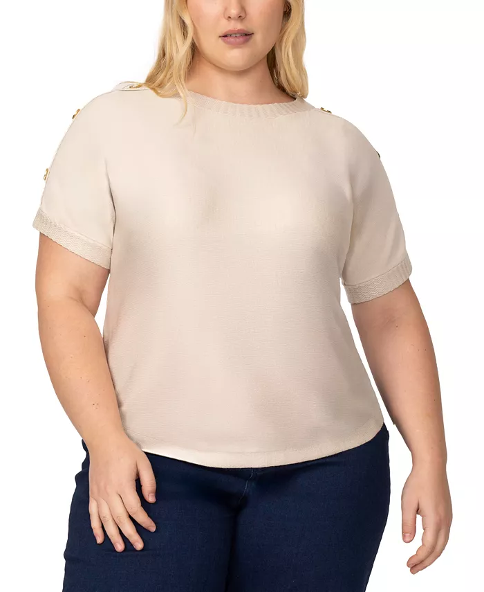 Свитер с кокеткой на пуговицах и зигзагообразной отделкой больших размеров Melissa Paige, розовый
Свитер с кокеткой на пуговицах и зигзагообразной отделкой больших размеров Melissa Paige, розовый