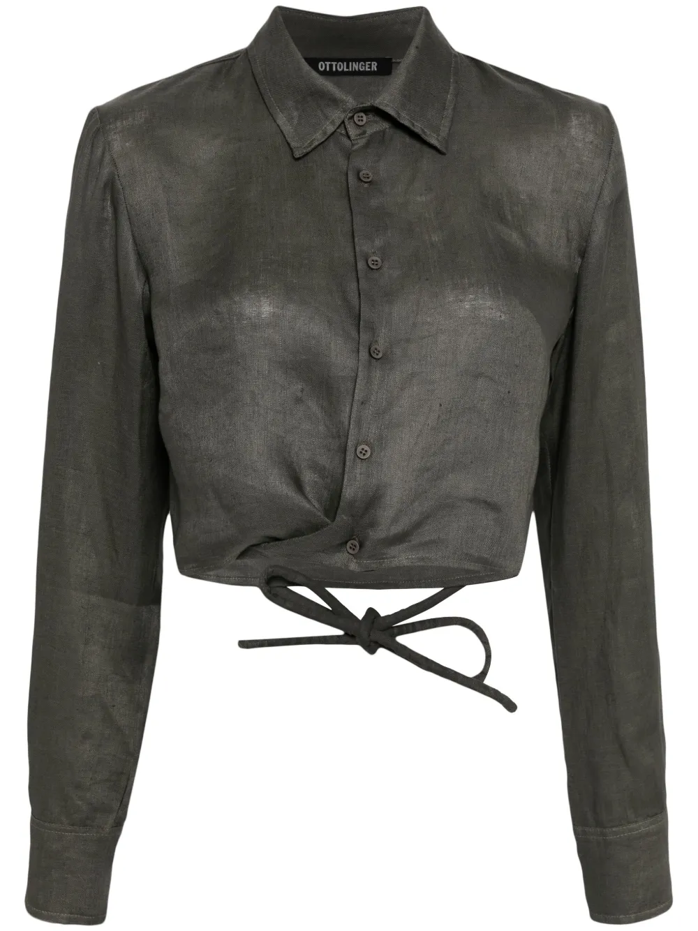 Укороченная рубашка с завязками Ottolinger, серый
Укороченная рубашка с завязками Ottolinger, серый
