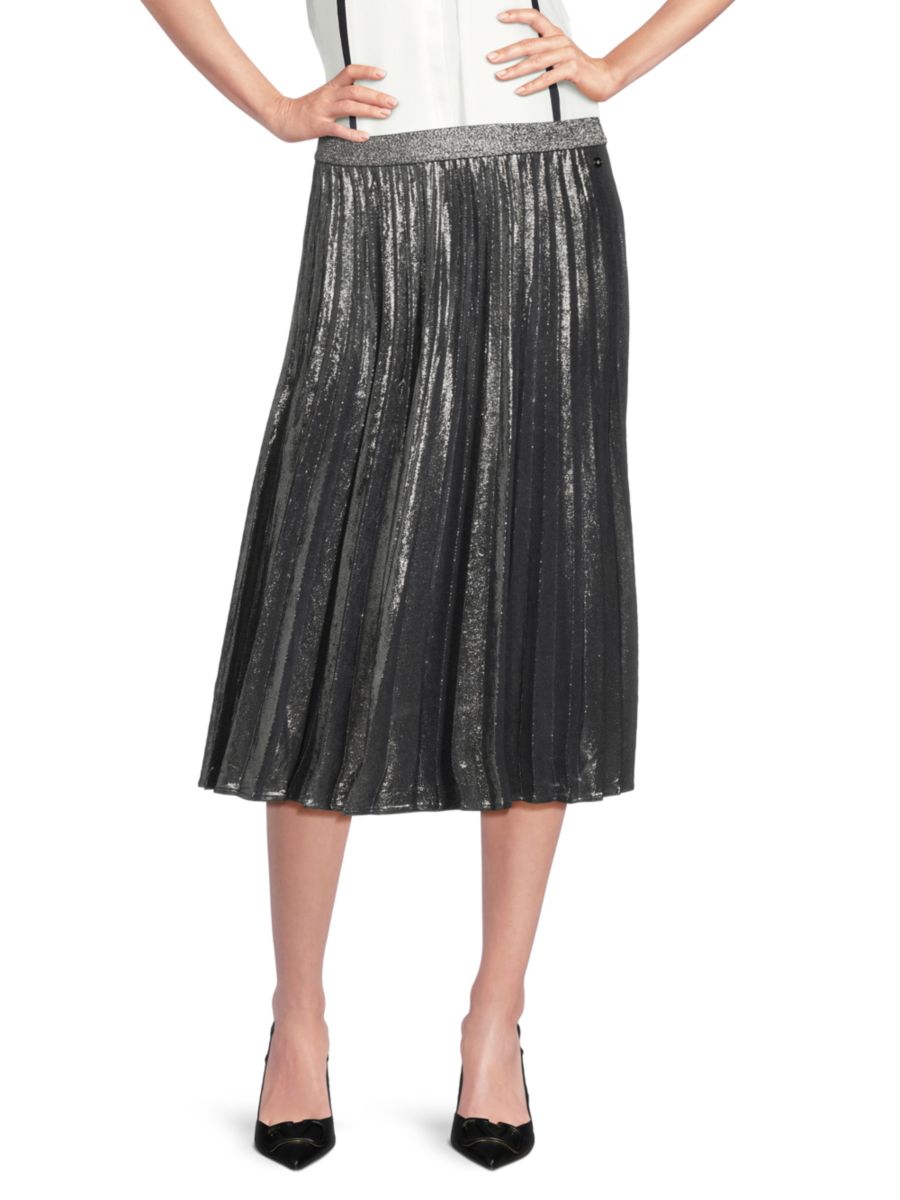 Плиссированная металлизированная юбка миди Tommy Hilfiger, цвет Gunmetal
Плиссированная металлизированная юбка миди Tommy Hilfiger, цвет Gunmetal