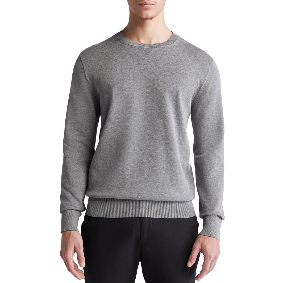 Мужской свитер-пуловер из хлопкового меланжевого цвета Calvin Klein, цвет medium grey heather
Мужской свитер-пуловер из хлопкового меланжевого цвета Calvin Klein, цвет medium grey heather