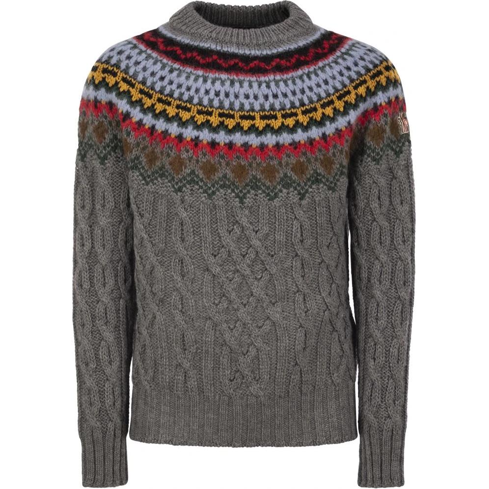 Гренобльский кабельный свитер Moncler, серый
Гренобльский кабельный свитер Moncler, серый