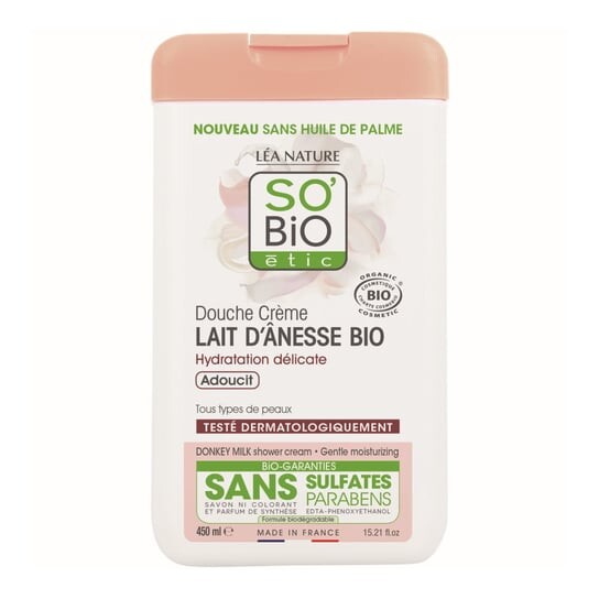 Гель для душа с ослиным молоком без сульфатов, 450 мл So Bio, So Bio etic
Гель для душа с ослиным молоком без сульфатов, 450 мл So Bio, So Bio etic