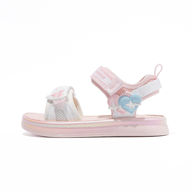 Противоскользящие дышащие детские сандалии для детей WARRIOR, розовый/белый 
Противоскользящие дышащие детские сандалии для детей WARRIOR, розовый/белый