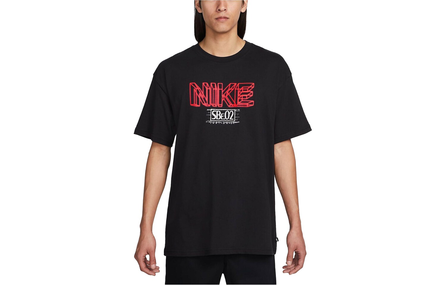 Футболка мужская черная Nike, черный 
Футболка мужская черная Nike, черный