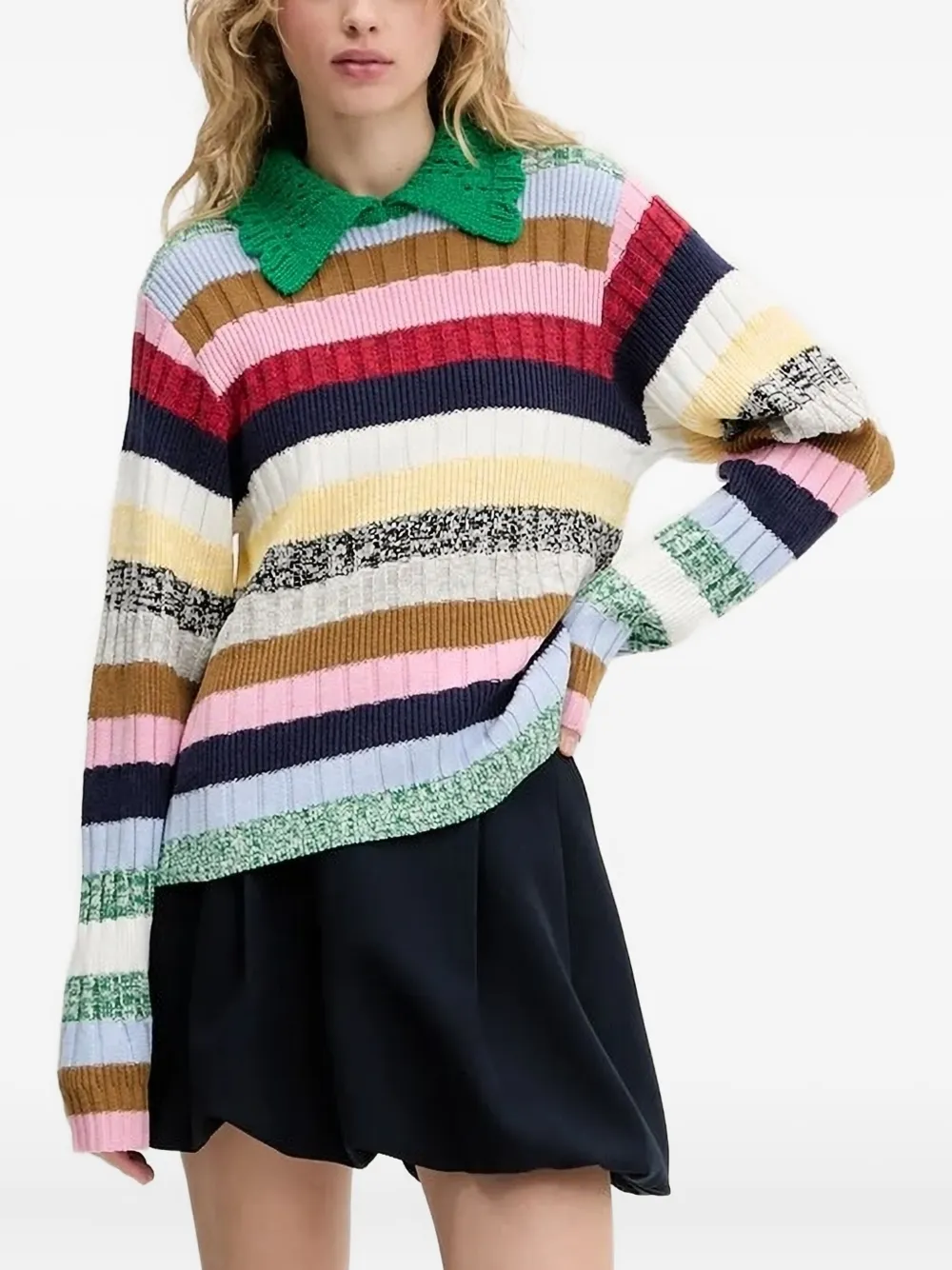 Джемпер Striped crochet-collar knit Stine Goya, зеленый
Джемпер Striped crochet-collar knit Stine Goya, зеленый