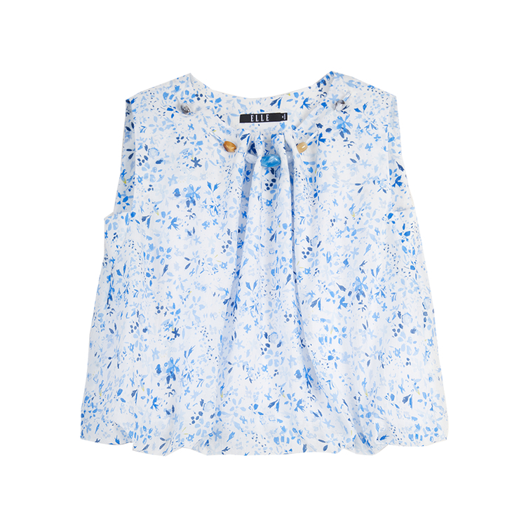 ELLE Топ-майка женская Blue Floral с круглым вырезом тонкая Others
ELLE Топ-майка женская Blue Floral с круглым вырезом тонкая Others