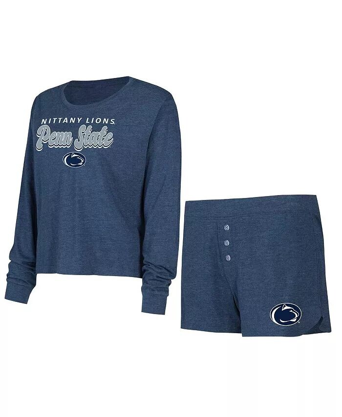 Женская темно-синяя футболка с длинным рукавом и шорты Penn State Nittany Lions Team Color Concepts Sport
Женская темно-синяя футболка с длинным рукавом и шорты Penn State Nittany Lions Team Color Concepts Sport