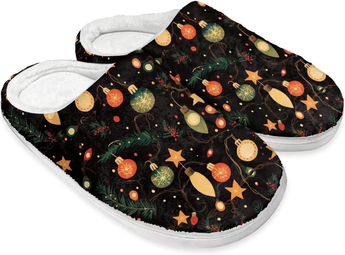 Праздничные рождественские тапочки для дома, утепленные и мягкие, зимние домашние тапочки для женщин и мужчин Buxolandt, Lights Print
Праздничные рождественские тапочки для дома, утепленные и мягкие, зимние домашние тапочки для женщин и мужчин Buxolandt, Lights Print