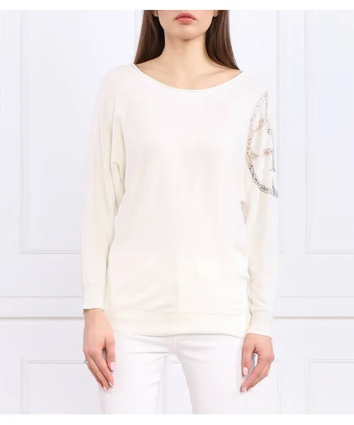 Свитер Эрин Regular fit Guess Jeans, белый 
Свитер Эрин Regular fit Guess Jeans, белый