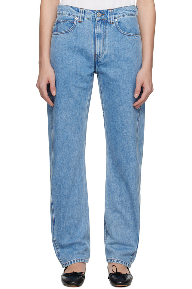 Джинсы с зауженным силуэтом и эффектом скрученного кроя Jw Anderson, синий
Джинсы с зауженным силуэтом и эффектом скрученного кроя Jw Anderson, синий