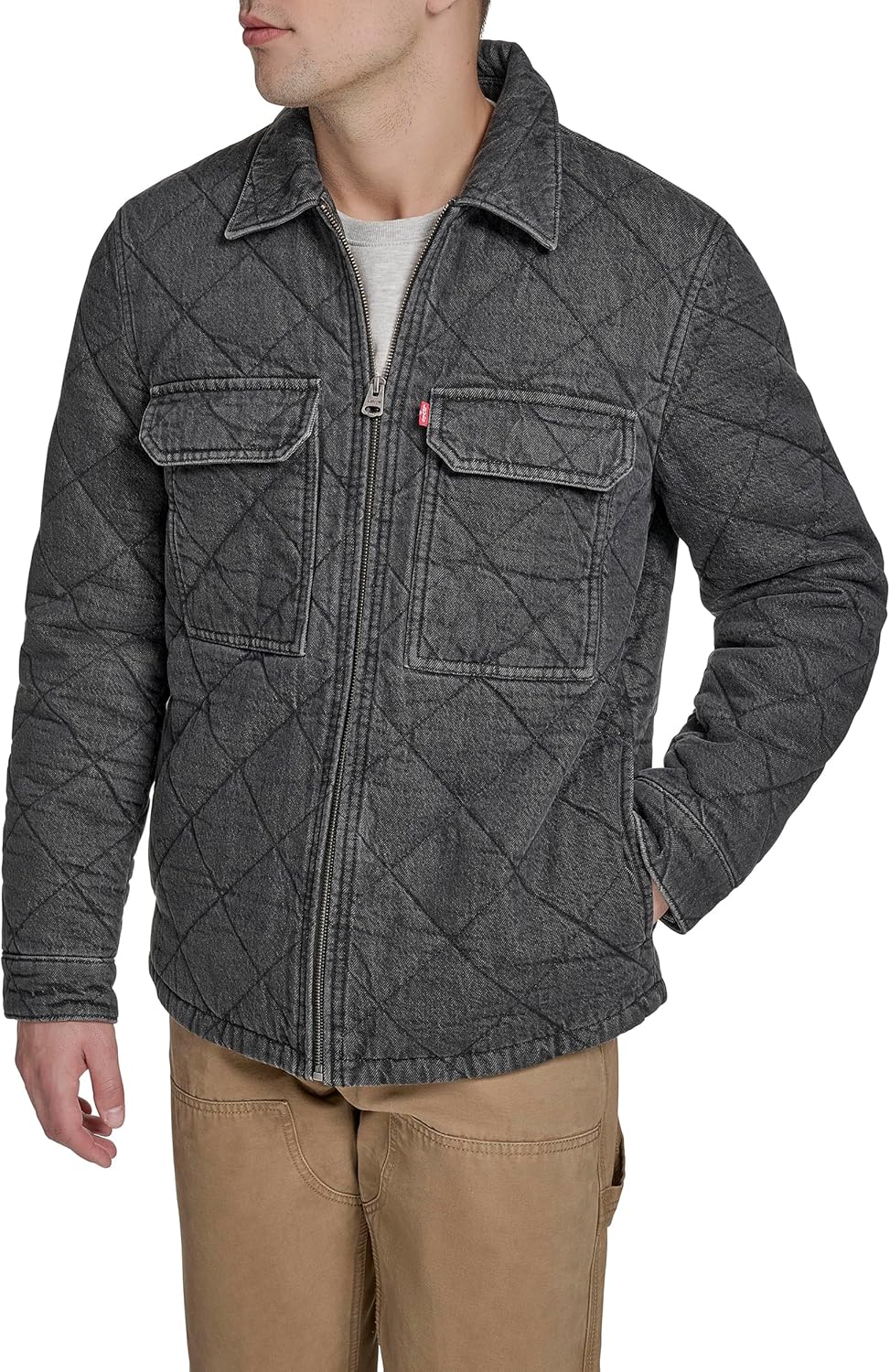 Мужская рабочая куртка Levi's с двумя нагрудными карманами, Black Wash Denim Diamond Quilt
Мужская рабочая куртка Levi's с двумя нагрудными карманами, Black Wash Denim Diamond Quilt