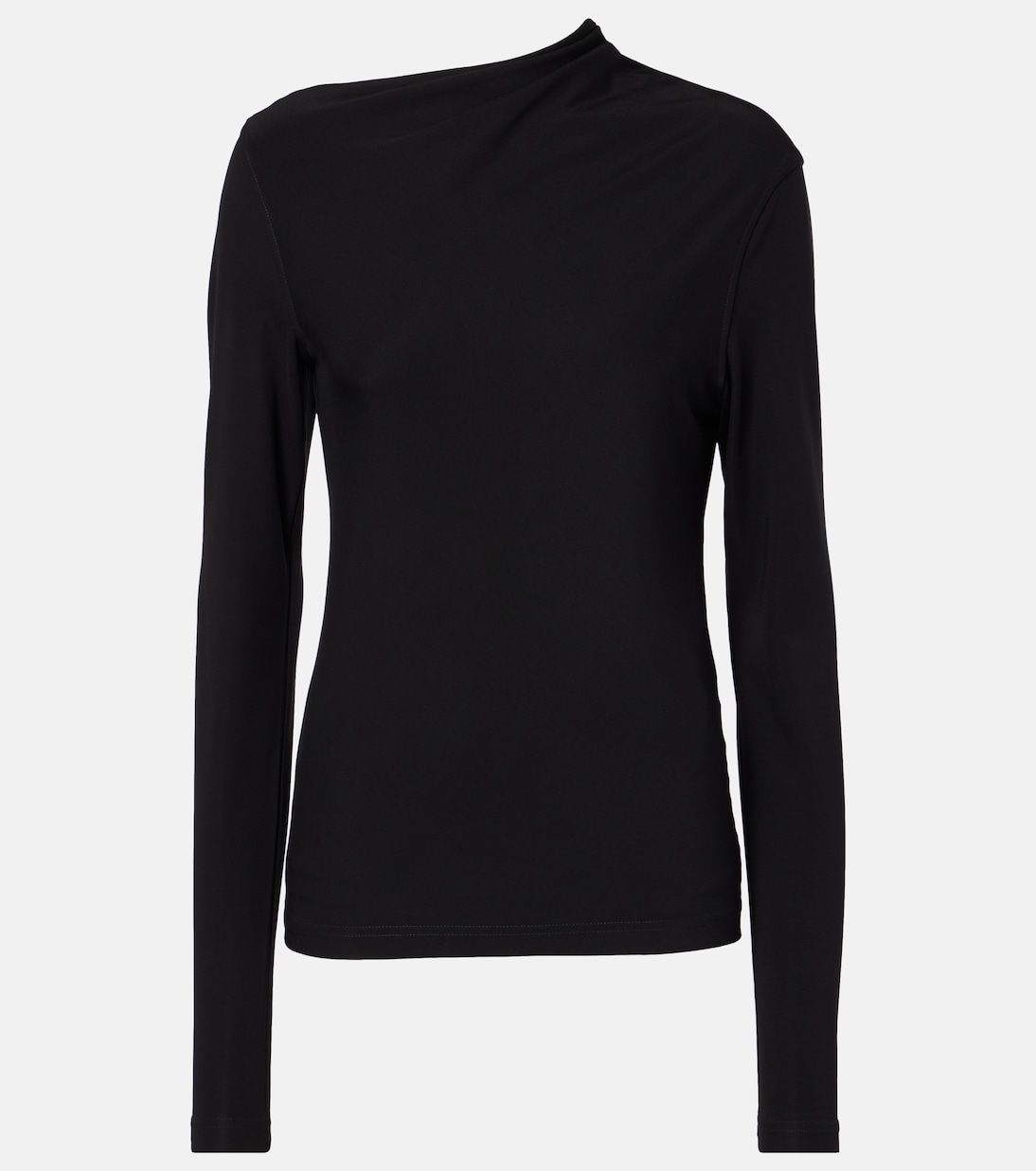 Драпированный трикотажный топ Toteme, черный
Драпированный трикотажный топ Toteme, черный