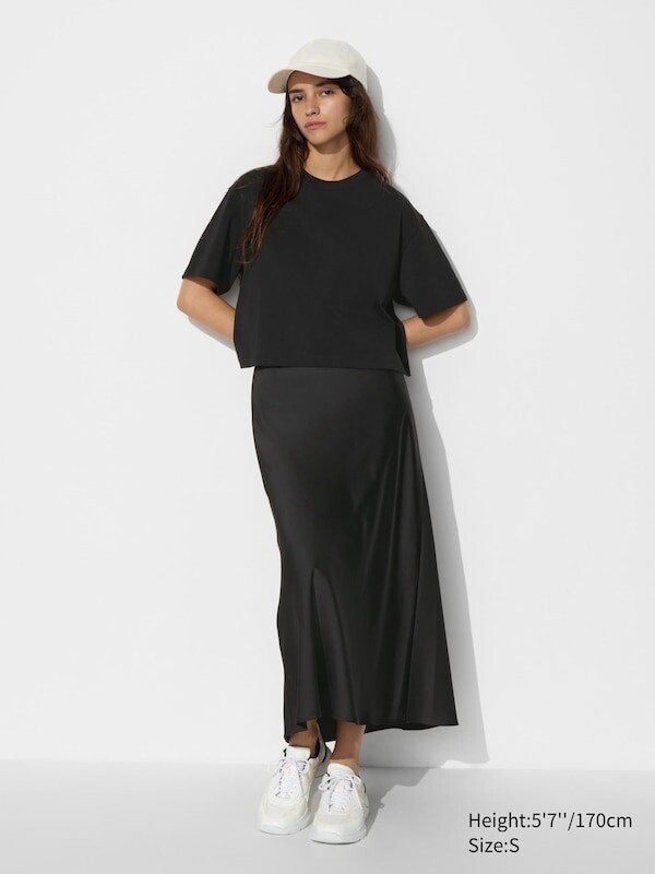 Атласная юбка Uniqlo, черный
Атласная юбка Uniqlo, черный