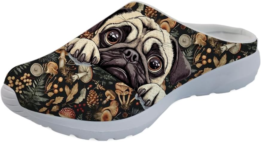 Кроссовки-сабо Forchrinse с гавайской пальмой для мужчин и женщин, открытая пятка, легкие, дышащие, для дома, работы и спортзала, Pug Mushroom
Кроссовки-сабо Forchrinse с гавайской пальмой для мужчин и женщин, открытая пятка, легкие, дышащие, для дома, работы и спортзала, Pug Mushroom