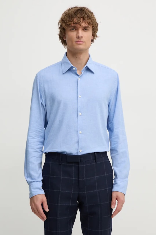 Хлопковая рубашка Boss, синий
Хлопковая рубашка Boss, синий