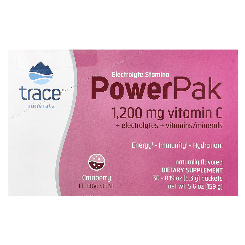 Trace, электролит для повышения выносливости, PowerPak, со вкусом клюквы, 30 пакетиков по 5,3 г (0,19 унции)
Trace, электролит для повышения выносливости, PowerPak, со вкусом клюквы, 30 пакетиков по 5,3 г (0,19 унции)