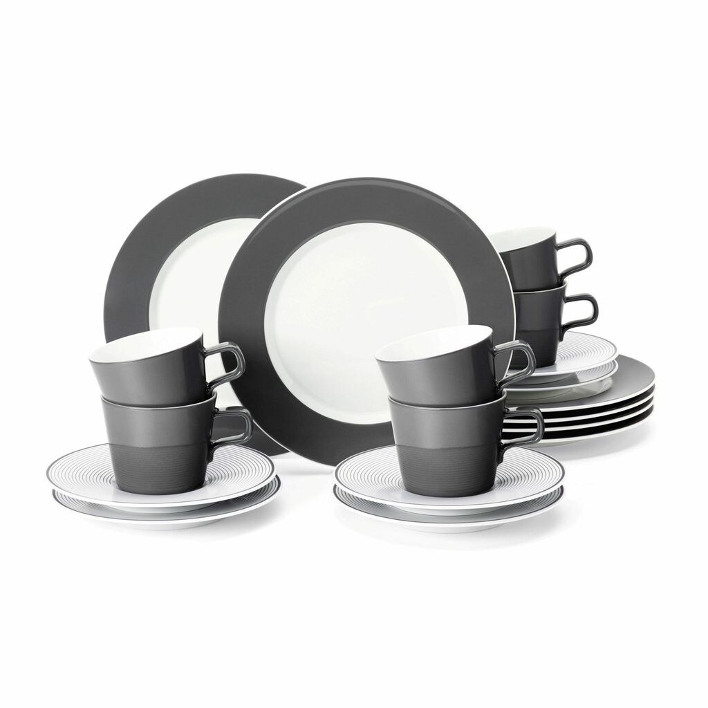 Seltmann No Limits Moments 65006 кофейный сервиз 18 шт. фарфоровые чашки + тарелки Seltmann Weiden, серый
Seltmann No Limits Moments 65006 кофейный сервиз 18 шт. фарфоровые чашки + тарелки Seltmann Weiden, серый