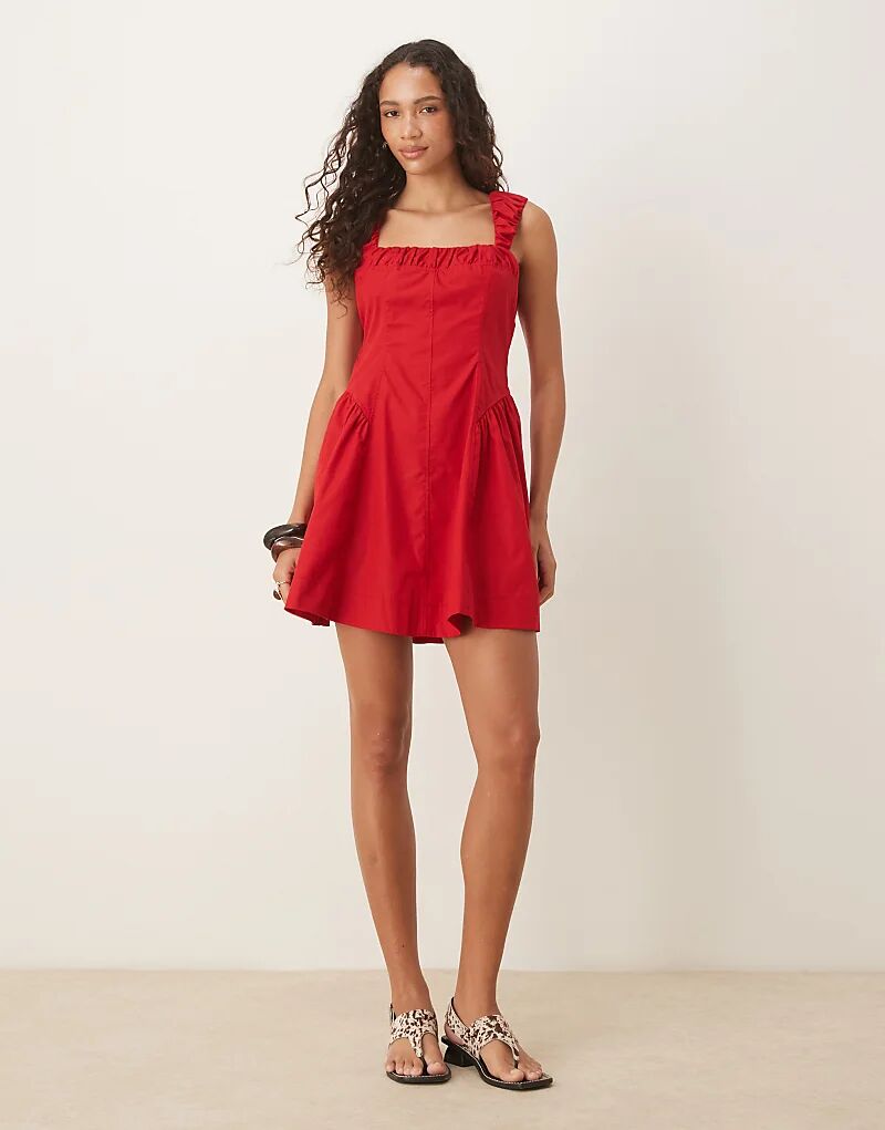 Мини-платье ASOS DESIGN с присборенными рукавами и заниженной талией красного цвета
Мини-платье ASOS DESIGN с присборенными рукавами и заниженной талией красного цвета